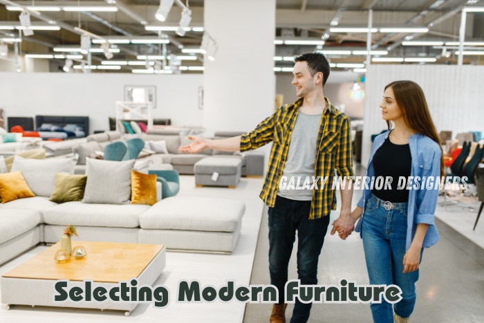 A couple explores a modern furniture store in Chennai, highlighting the process of selecting stylish and contemporary pieces for their home. Galaxy Interior Designers offers expert advice on choosing the best modern furniture for every room in your Chennai home