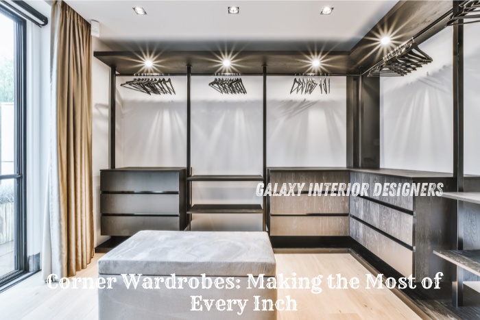 Optimize your Chennai home with corner wardrobes designed by Galaxy Interior Designers, maximizing every inch of space with stylish and functional storage solutions