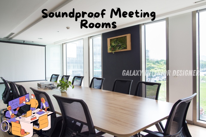 Galaxy Interior Designers in Chennai offers expertly designed soundproof meeting rooms for office spaces, ensuring privacy and noise control for productive discussions. Our custom interior solutions help businesses create functional, distraction-free environments for meetings and collaborations