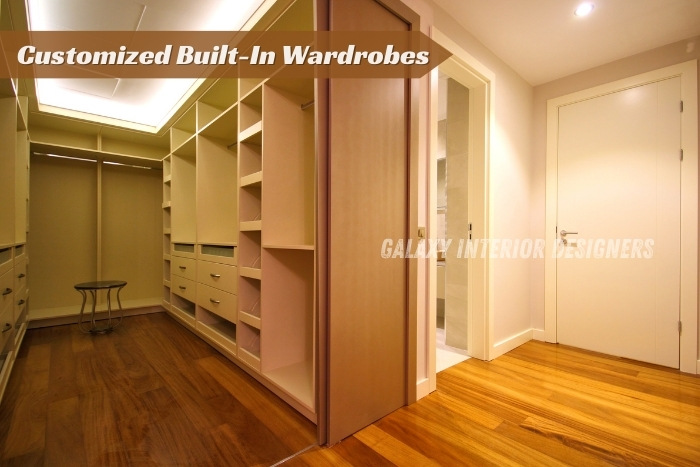 Customized built-in wardrobes by Galaxy Interior Designers in Chennai Modern and space-saving wardrobe solutions for stylish home interiors